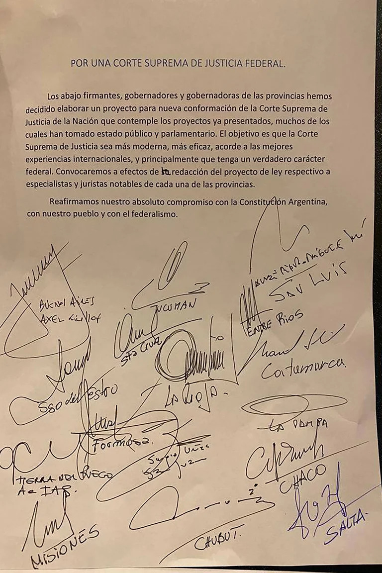 carta firmada gobernadores