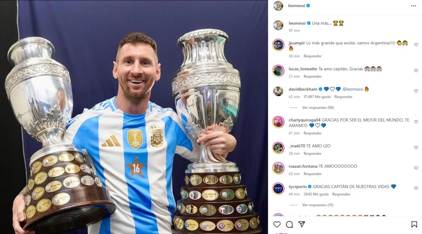 el posteo de messi tras el titulo de la seleccion en miami foto leomessiinstagram YPM3SKJJQFFFTMZAHDG6QCDNIM