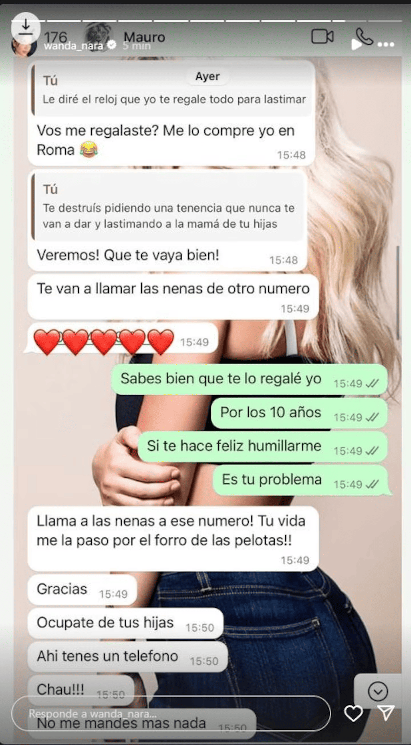 wanda nara le hizo un fuerte reproche a mauro icardi por chat y lo compartio en sus redes foto instagramwandanara V7AEOJLSHFHSZLDHAJIQ6NEU2U 2