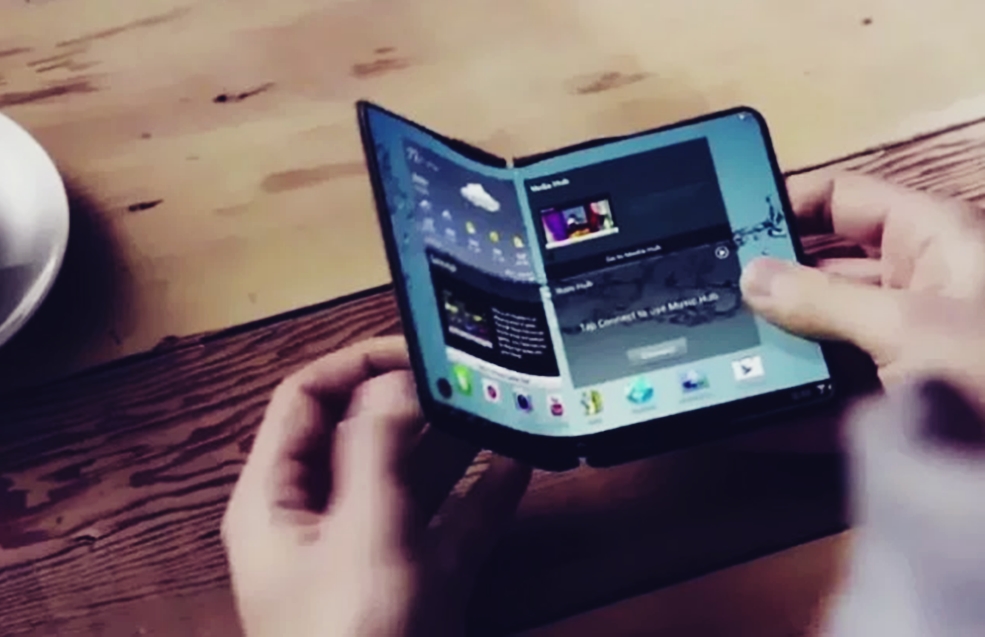 Un smartphone con una pantalla ¡que se dobla como un librito!
